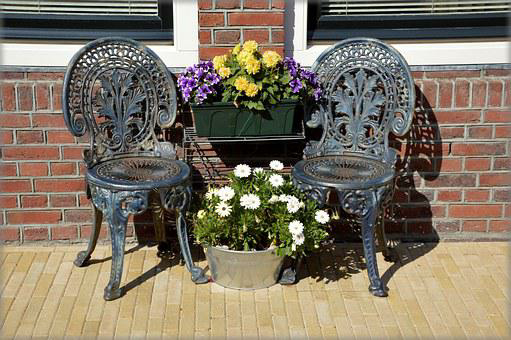 Chairs on a nice patio.